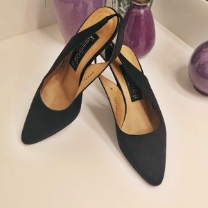 Vintage Kenneth Cole Black Slingback Heels - Sz 6